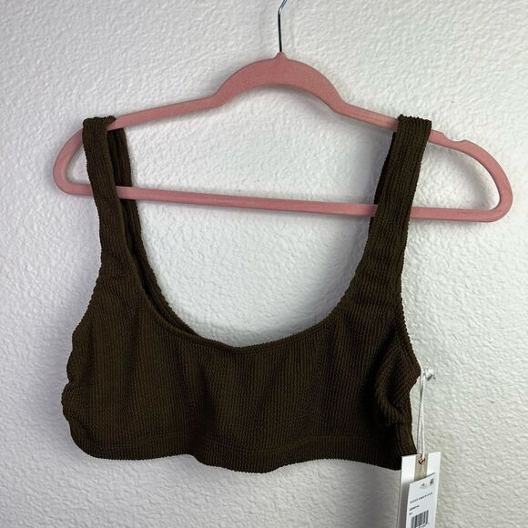 Good American ribbed mocha bikini top size 5/6 (xl-2x) - Picture 4 of 4